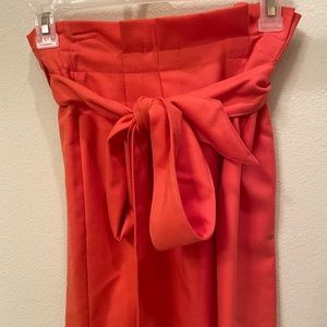 J crew coral pencil skirt with belt